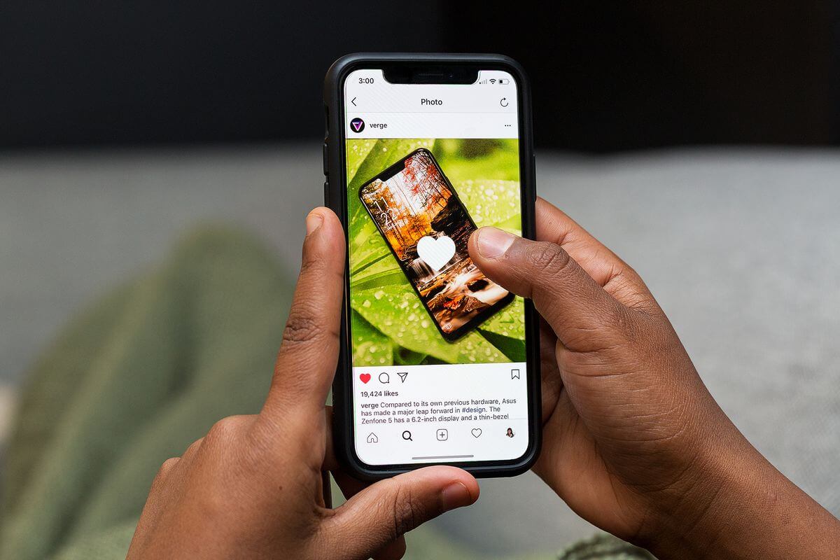 Tampilan aplikasi Instagram di smartphone
